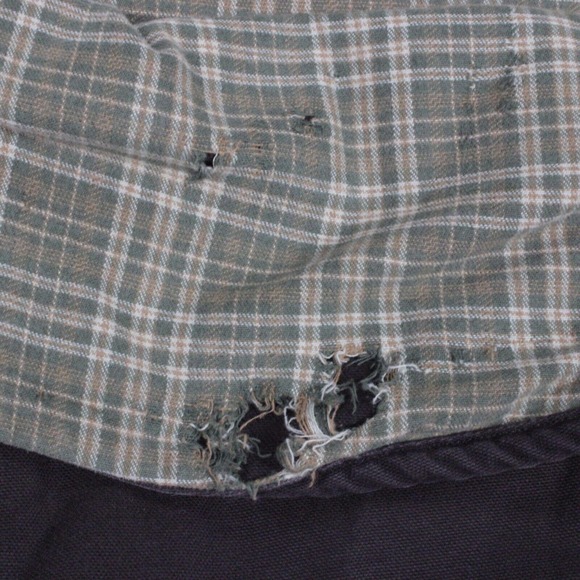 Vtg Carhartt Button Up Chore Jacket Blanket Lined 4 Pocket Union Brown Size 3XL - Picture 13 of 15